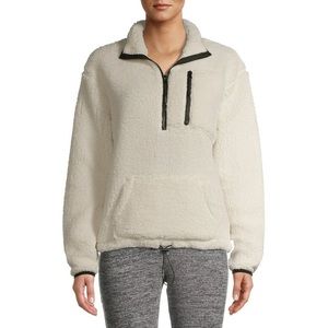 No Boundaries Half-Zip Faux Sherpa Pullover Juniors M（7-9)